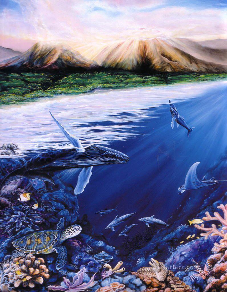 dolphin seabed Oil Paintings